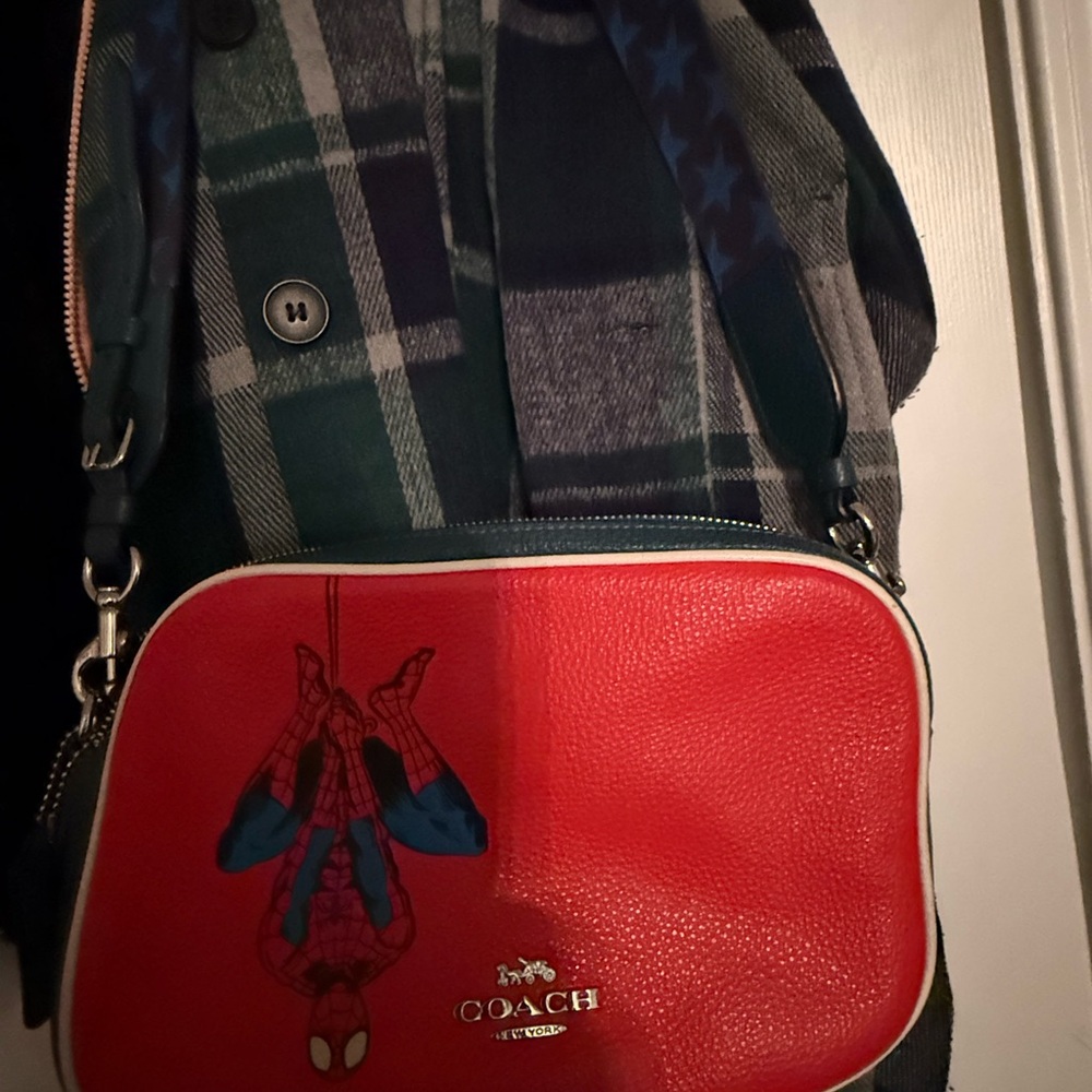 Coach Red and Black Spider-Man Crossbody Bag - Picture 9 of 9